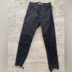 Levi Strauss Black Wedgie Skinny Jeans